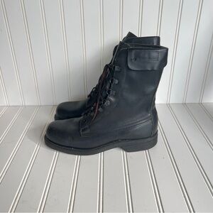 Biltrite Black Leather Ankle Boots Tie Up Men's 5 Women's 6.5